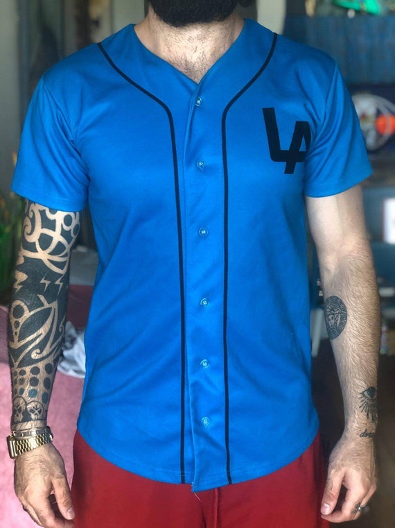 turquoise baseball jersey