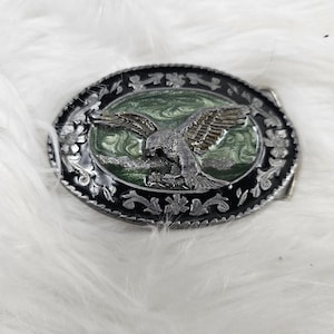 Vintage SISKIYOU Buckle Co. 1985 American Eagle SW-2 Made In USA - 3.5&quot;x 2.25&quot;