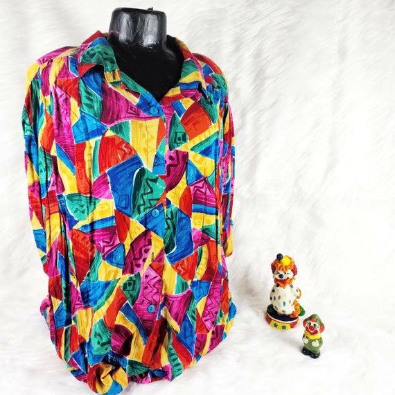 Vintage Tacky Shirt, Super Loud Shirt, Size XL Shi