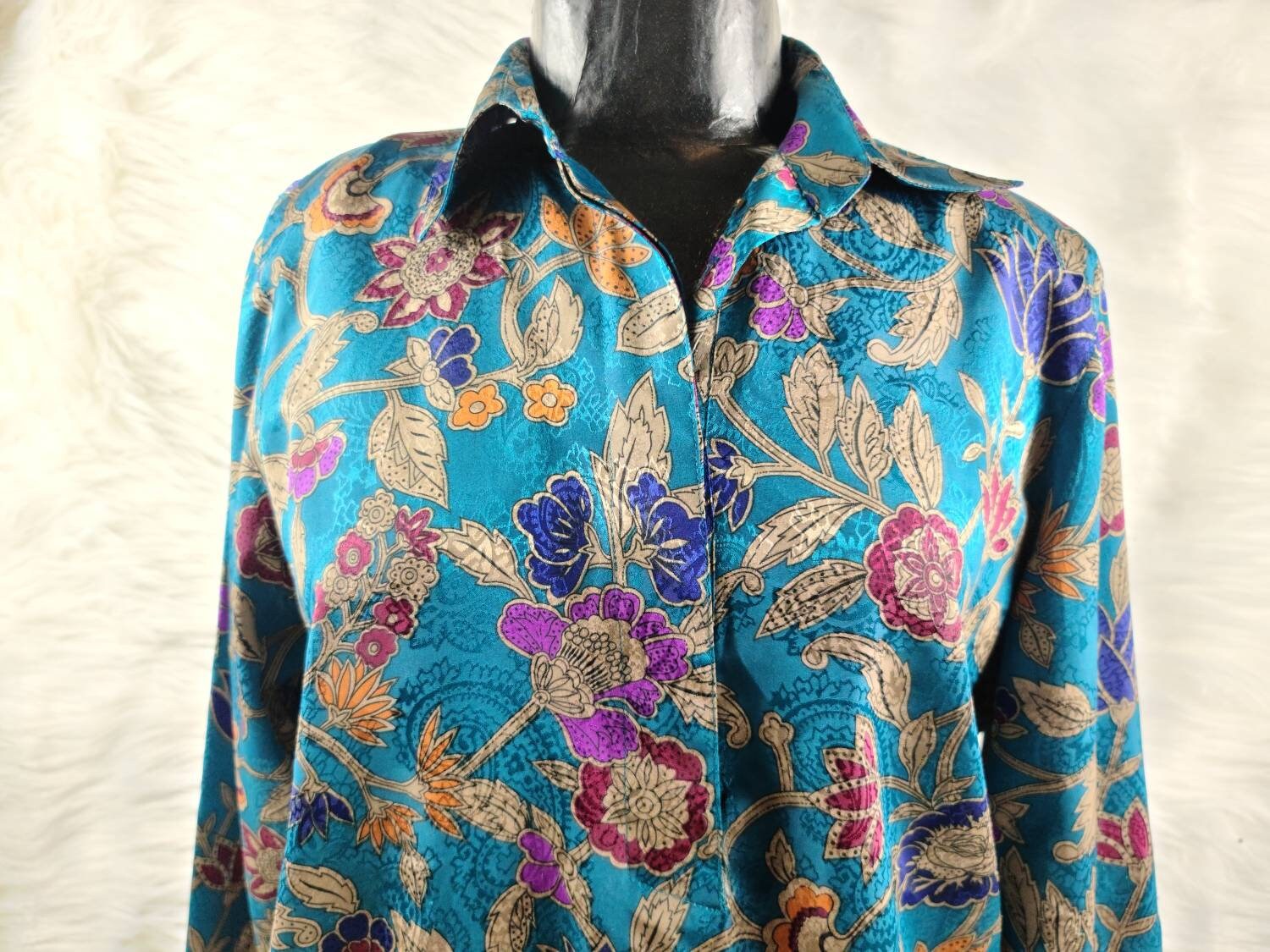 Vintage Alfred Dunner Blue Iridescent 