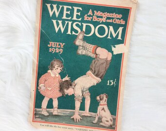 1929 Wee Wisdom Vintage Book, Vintage Magazines, Vintage Novels, Vintage Best Seller, Vintage Paperback, Vintage Art, Vintage Decor