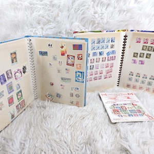 Vintage Stamp Books With Hundreds Of Rare And Collectible Stamps - Mixed Country