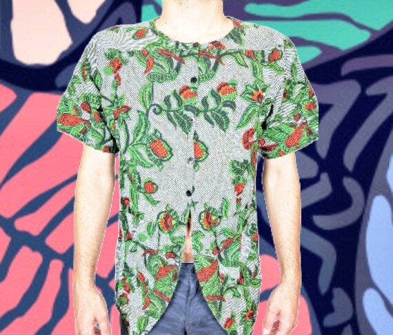 Vintage Costume Unisex Shirt, Super Funky Floral F