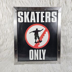 Super Cool Skaters Only SKATEBOARD AUTHENTIC 2004 POSTER Framed