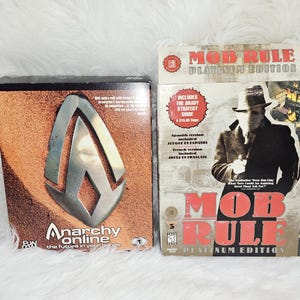 2 Online PC Games - Anarchy Big Box 2001 COMPLETE / Mob Rule 1999 - Working