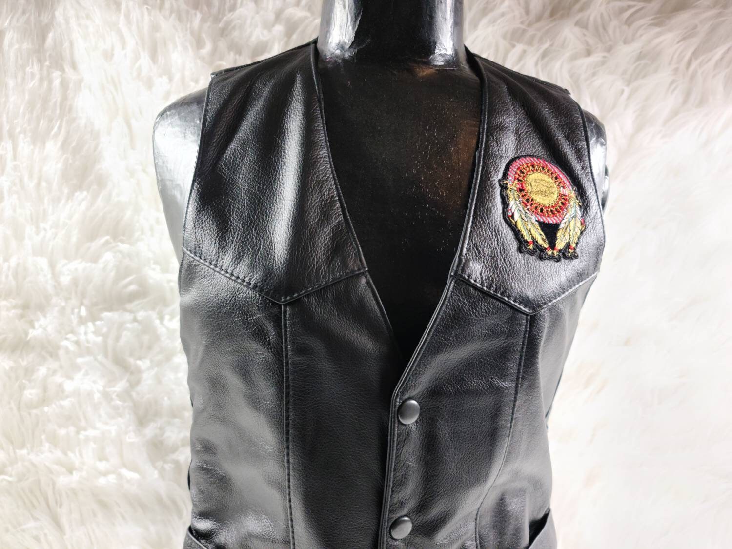 Harley davidson shop sleeveless leather jacket