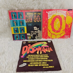 3 super cool Vintage Vinyl combo collection 1970s 1980s Records