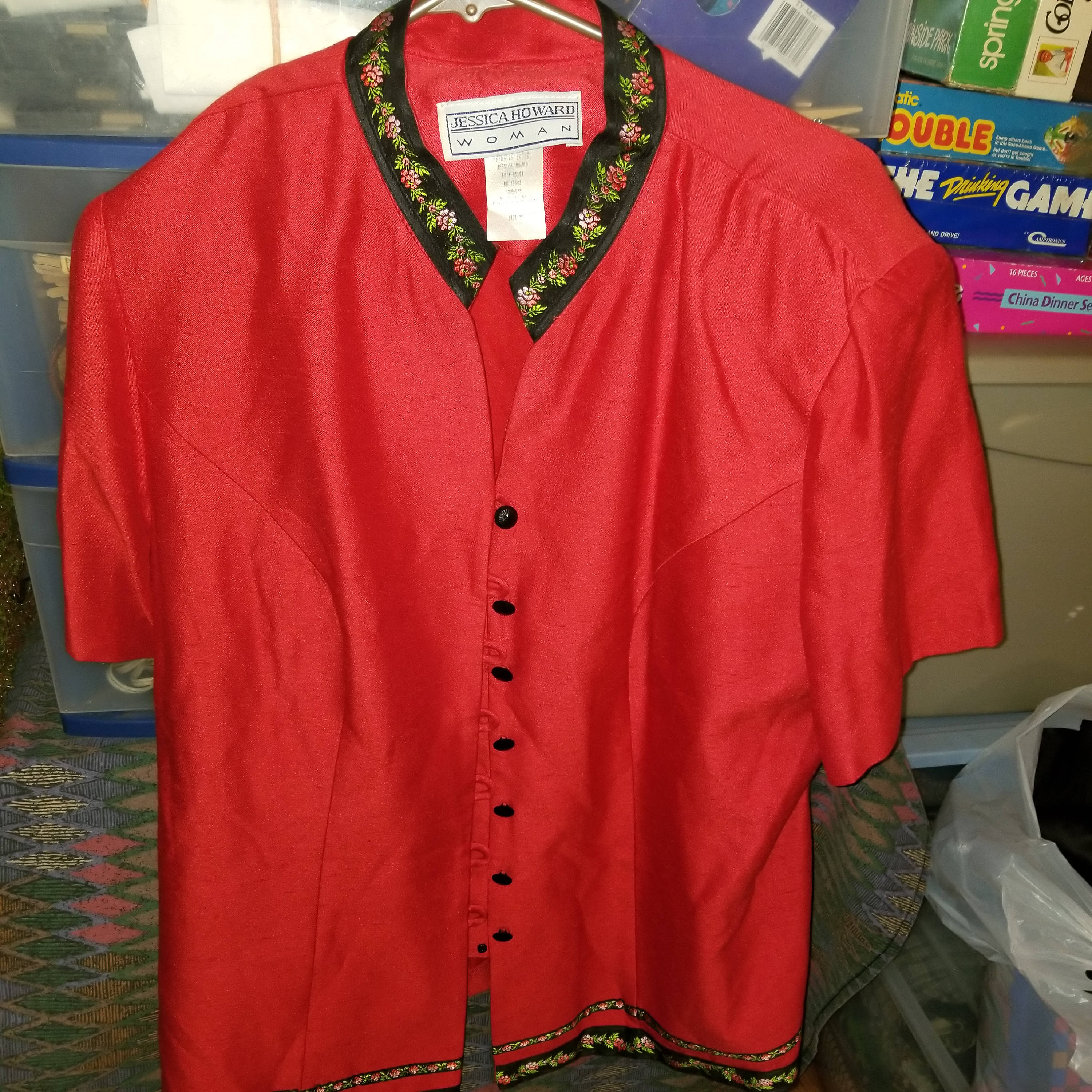 ladies red jackets size 18