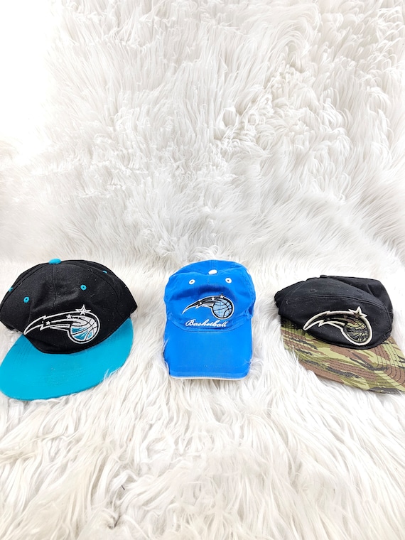 3 90s 2000s Orlando Magic Classic 2 tone Black blue Snapback Hat NBA Basketball Camouflage Brim Adidas Adjustable Etsy