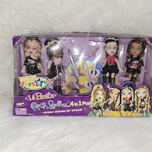 New 2005 Lil&#39; Bratz 4 in 1 Rock Starz Pack W/ 4 Dolls Plus Accessories MGA