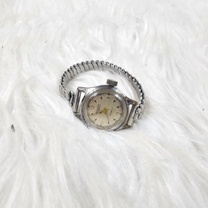 Vintage 1940&#39;s Baldwin 17 Jewels Incabloc French Dress Watch w/Midsize All SS Case - CHRONOGRAPH