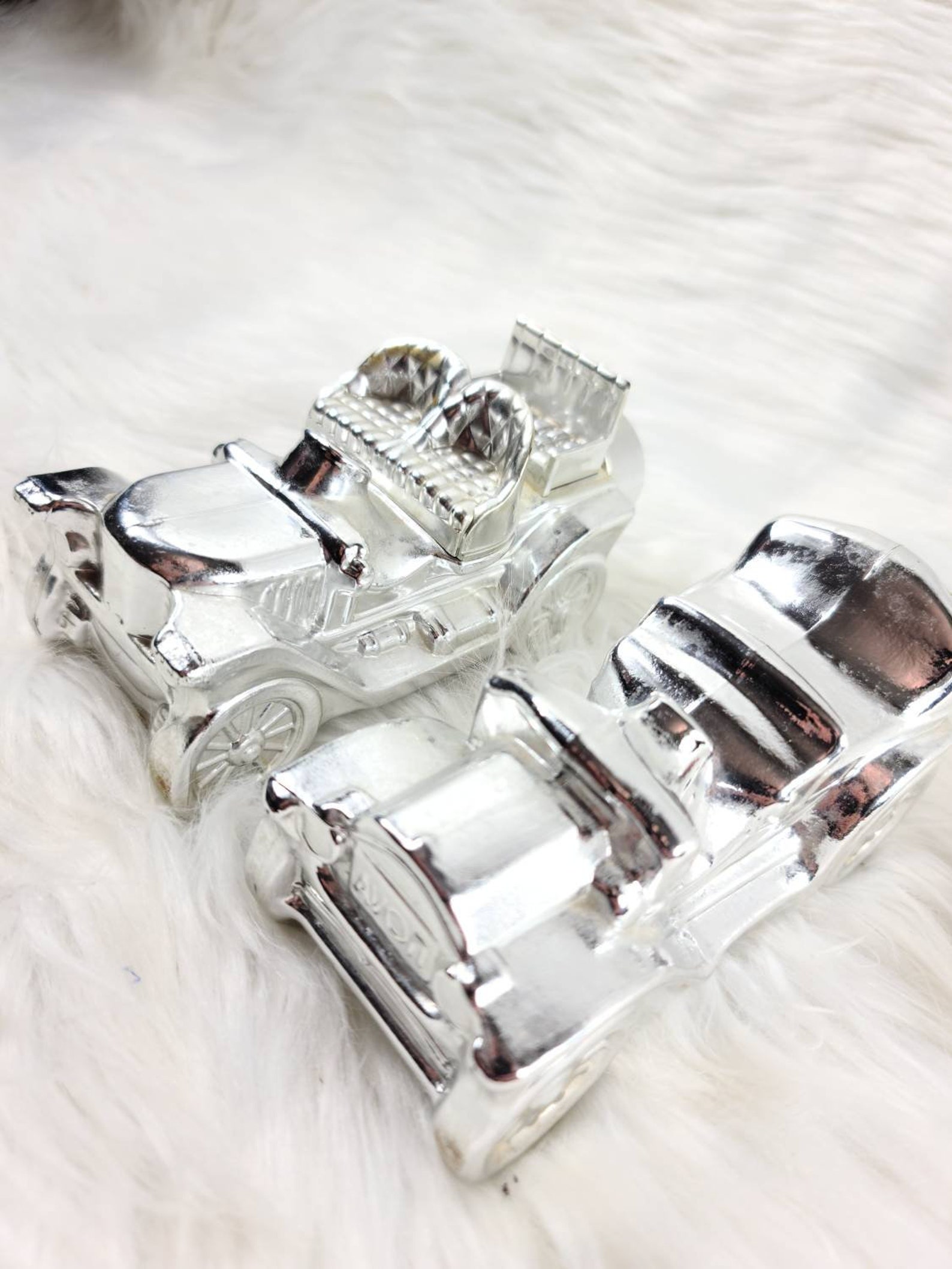 AVON CAR-Shaped Cologne Bottle Vintage Silver Glass LOT of 2 | Etsy