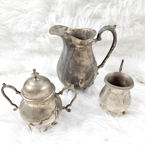 VINTAGE International SILVER CO. Bundle of Silver Plated Tea/Coffee Set (3)