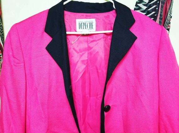 Vintage Pink and Black Depeche Mode Blazer Sports