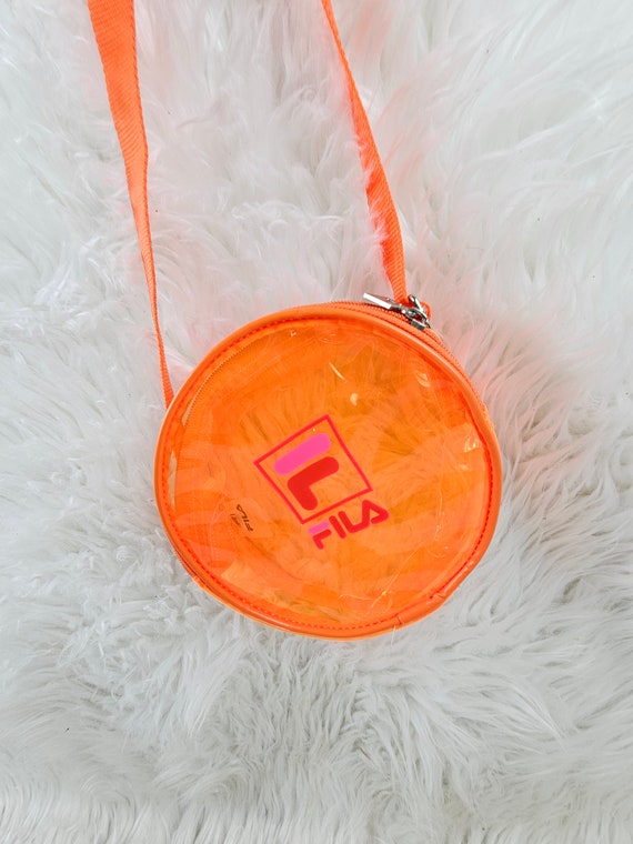 Super Cool Transparent Orange Jelly Fila Purse ret