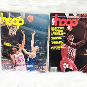 2 Hoop Magazines - 1989 The Official NBA Program and March 1992 Scottie Pippen