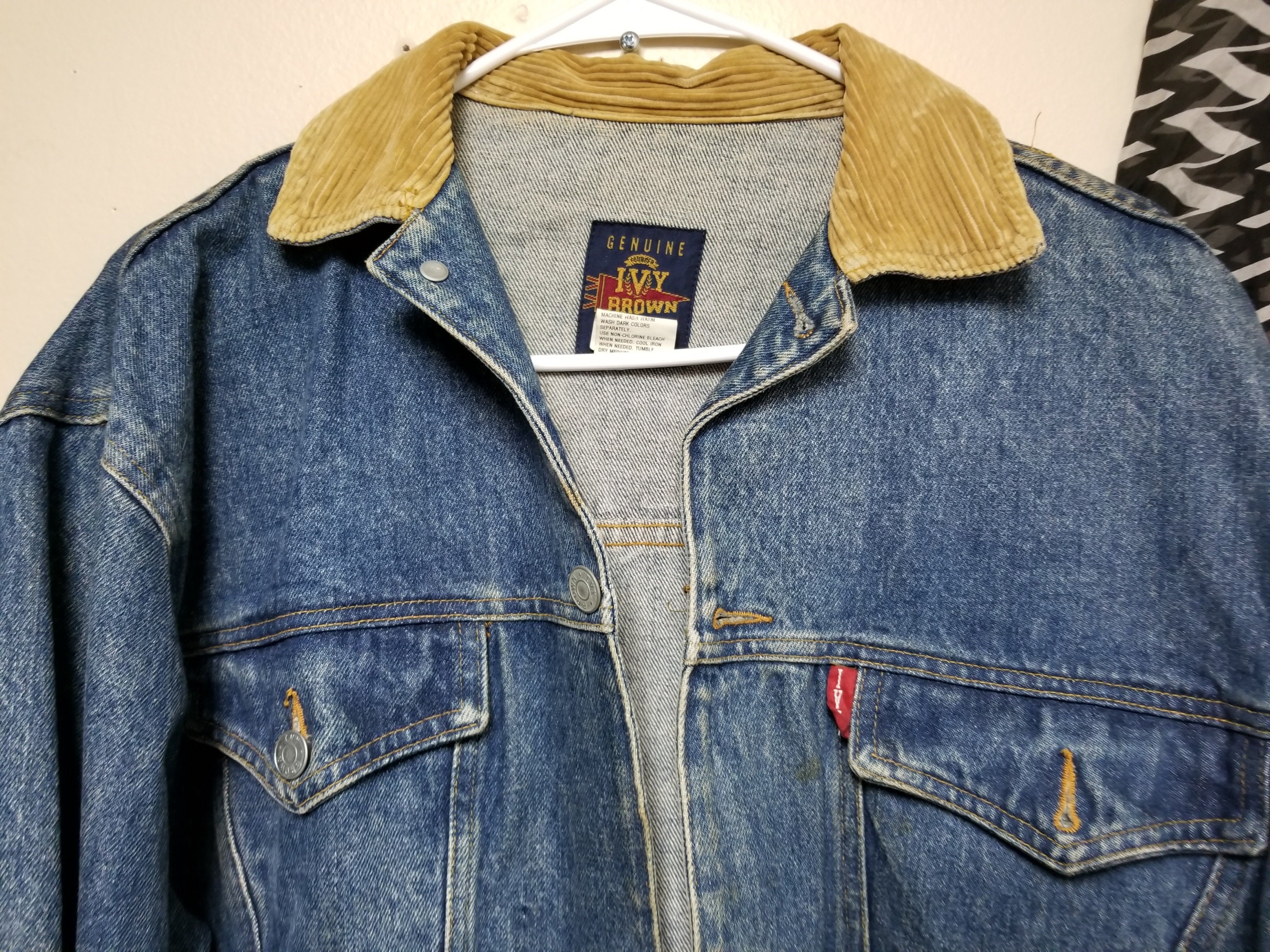 Vintage IVY Denim Jacket With Corduroy 