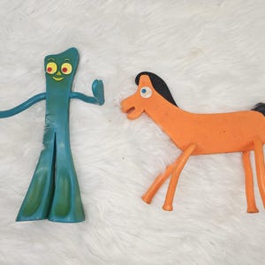 Vintage Bundle Of Gumby and Pokey Bendable Figures - Toys And Gifts