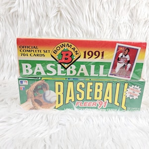 2 Sealed Factory 1991 Fleer + Topps Baseball Card Set Cards & Stickers Cards