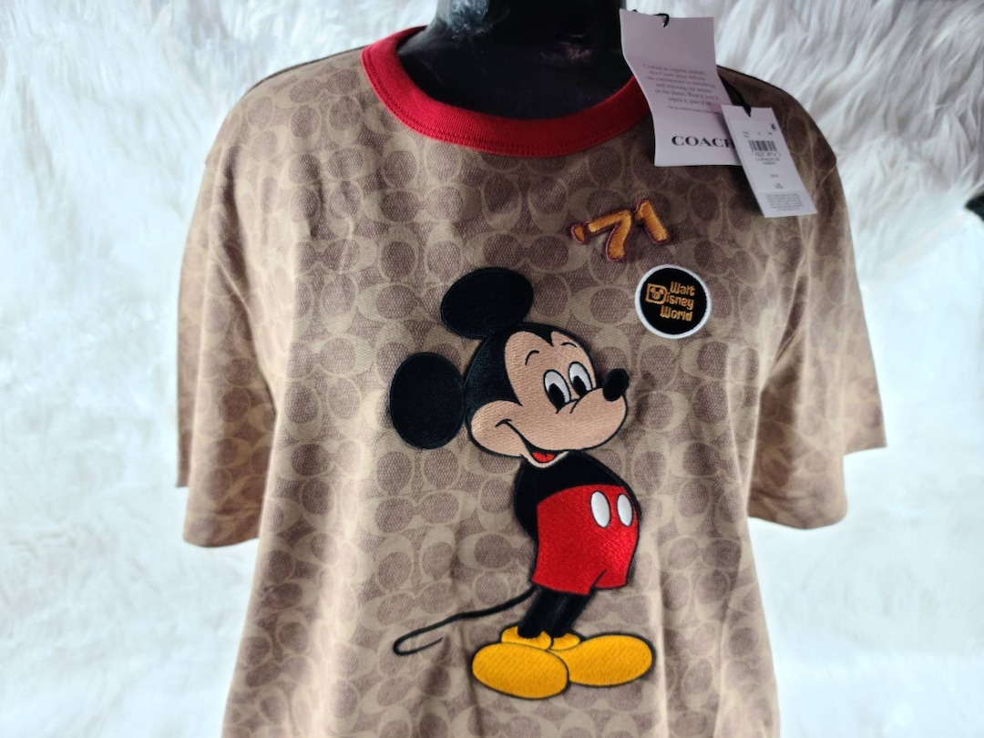 Coach X Disney Mickey Mouse T Shirt Unisex Mens XL WDW 50th Etsy