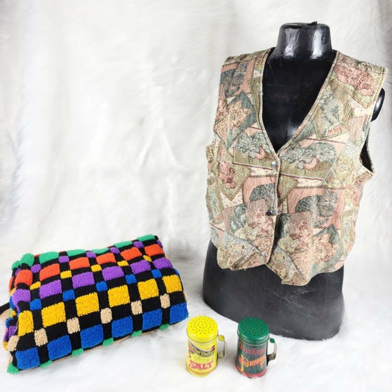 Vintage Cat Vest, Vintage Festival Fashion, Vintag