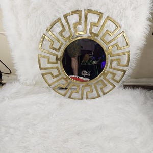 Antique 48in VTG Large FLORENTINE Victorian Style MIRROR Rococo Gold Wall Mirror