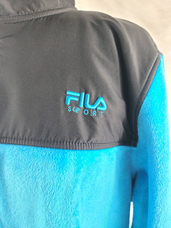 tarwe draaipunt zweer 90s felblauwe Fila sport fleece jas met ritssluiting fila - Etsy Nederland