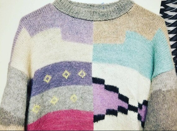Vintage Abstract Sweater, Super Unique Sweater, Ug
