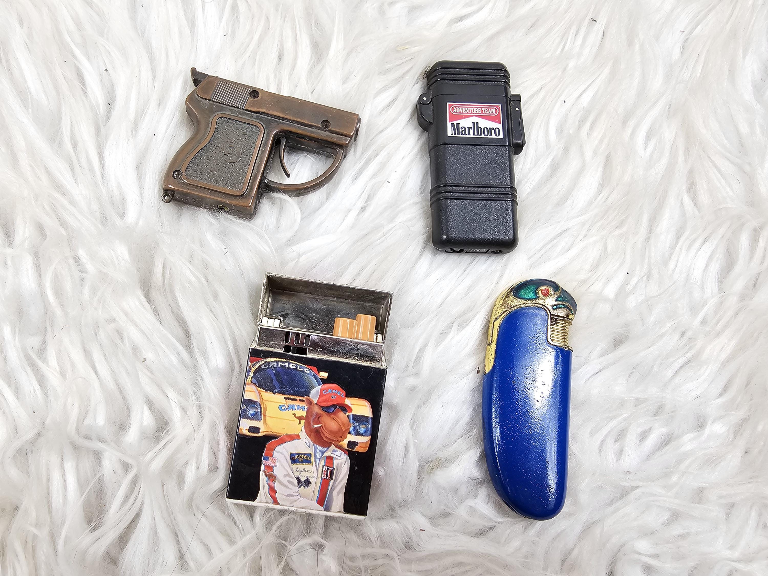 4 Rare Vintage 90s Marlboro Adventure Team Red Butane Lighters 