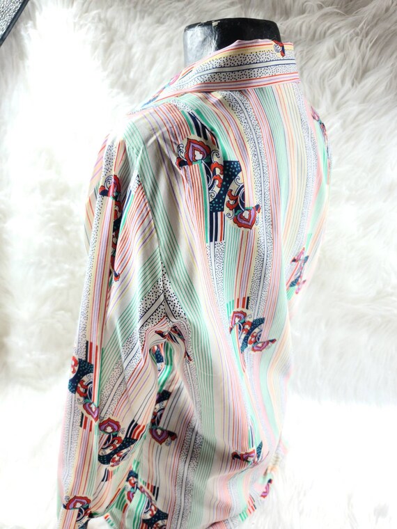 Vintage Fashion Coalition 70s vibe colorful strip… - image 3