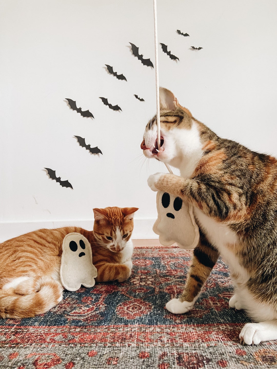 Ghost Catnip Toy With Wand Halloween Catnip Toy Ghost Etsy