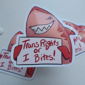 pink shark gurl sticker