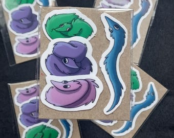 tiny worm stickers