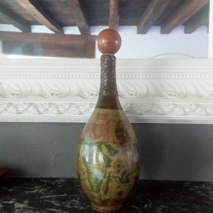 Bouteille, carafe mappemonde vintage