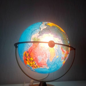 Beleuchteter Weltkarten-Scan-Globus Dänemark