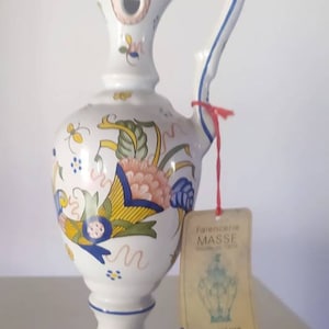 Pitcher, decanter in Rouen porcelain
