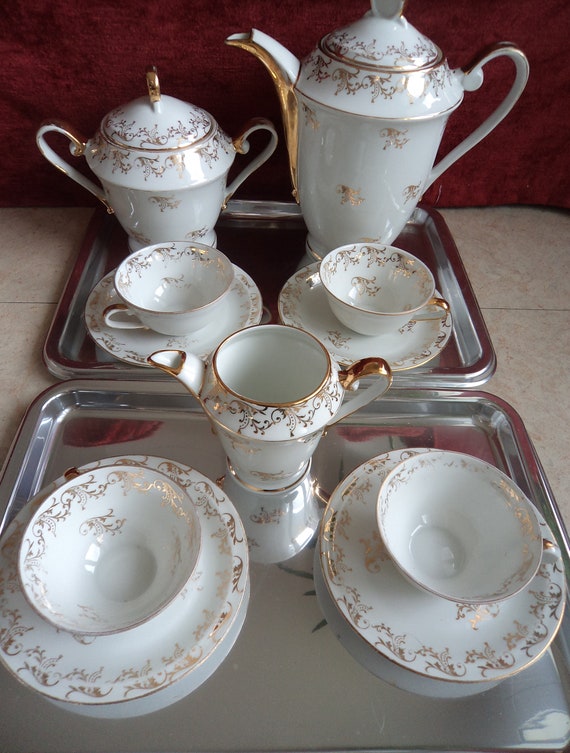Service à café ancien en porcelaine de Limoges Berry | Etsy