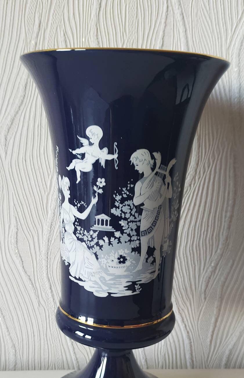 Vase en Porcelaine Bleu Ancien
