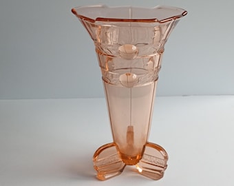 Vintage Czech glass vase