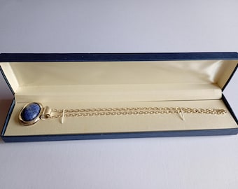 Lapis Lazuli 925 Sterling Silver Gemstone Pendant Necklace Jewellery