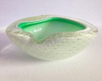 Beautiful Vintage Italian art glass Murano Seguso Dish or Bowl - unusual