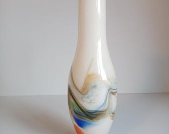 Vintage glass Snowflake vase or Lotus flower vase