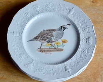 Solian ware Bird plates x3 Simpsons Pottery Cobridge