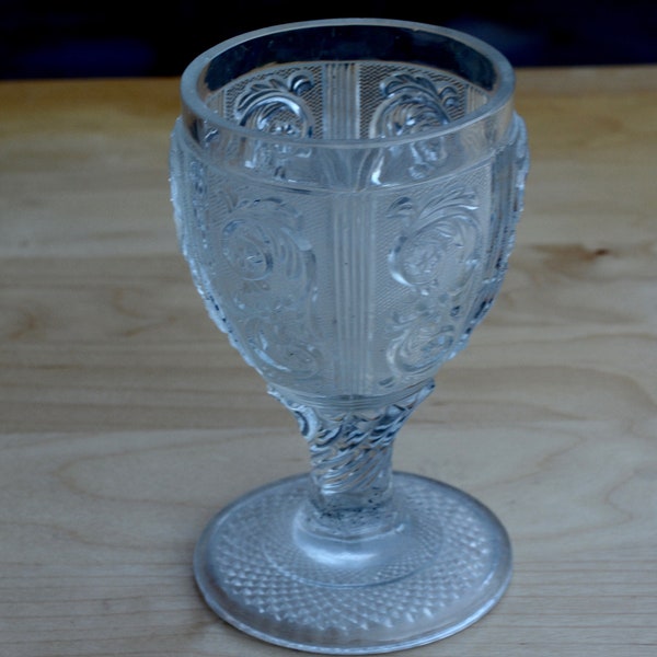Antique Baccarat Sand Arabesque Flint glass Goblet circa 1840