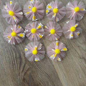 Pink Daisy Dog Bows