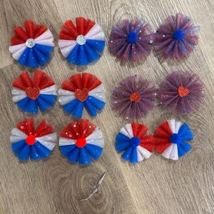 Fourth of July Tulle Dog Bows