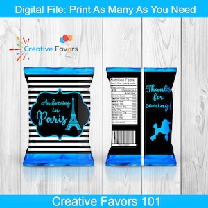 A Night In Paris, Paris Theme, Blue Paris Birthday Party Favors, Paris Backdrop, Paris Sleepover Party, Paris Banner, Paris Party In A Box