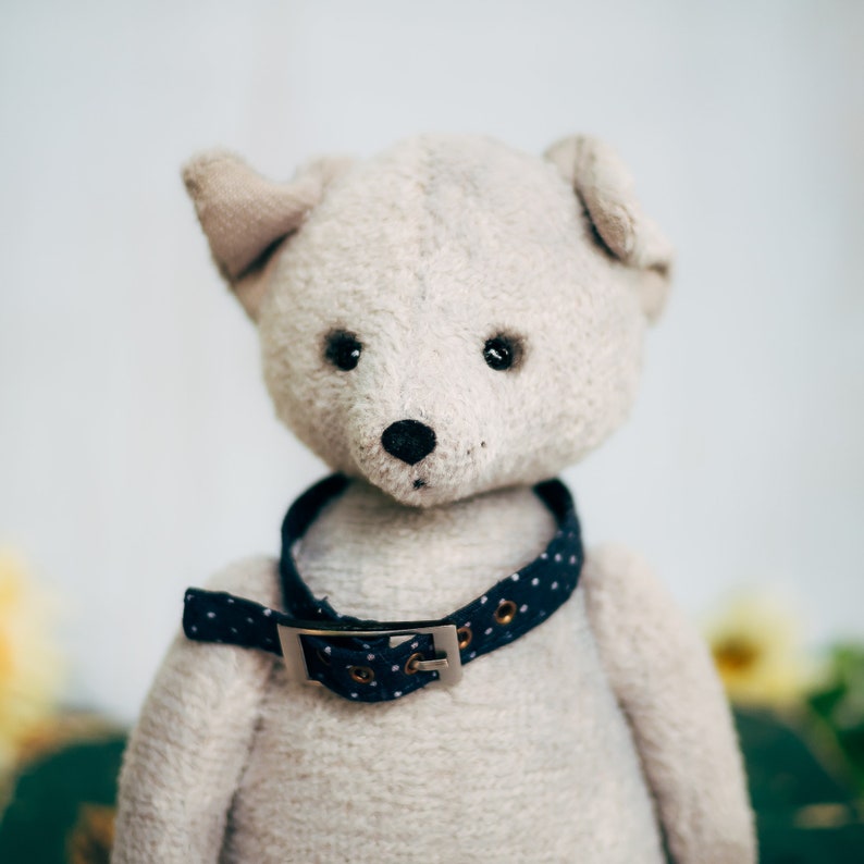Тедди детская собака, милый ребенок, плюшевый щенок игрушки, серый щенок, игрушка ручной работы, подарок на ребенка, лучший подарок image 3