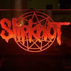 Slipknot Band Color Changing LED Edge Lit Light Custom Laser Etched Lamp (Corey Taylor/Stone Sour/Knotfest)