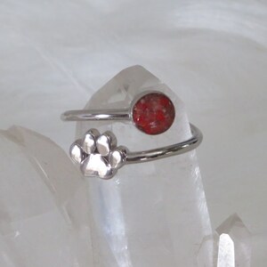 Pet Memorial Cremation ring. Pet memorial jewelry, cat memorial ring, dog memorial ring, Cremation jewelry, ashes memorial, memorial gift